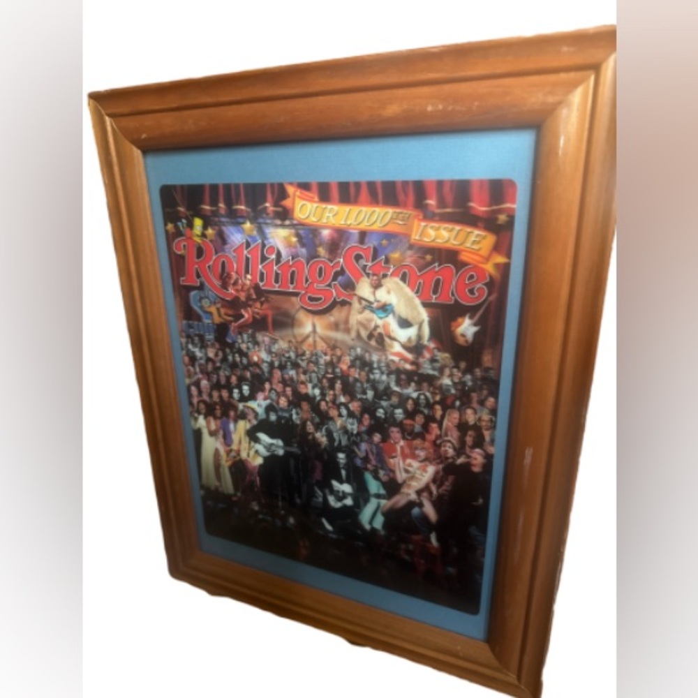 Rolling Stone 1000th Issue Framedholographic  Poster